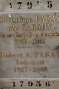 87 | PARAY Christiane, née PARAHY (1928-2002)